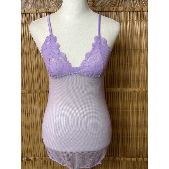 Savage X Fenty Slip Womans Extra Small‎ Floral Glow Lace And Mesh - Picture 1 of 10